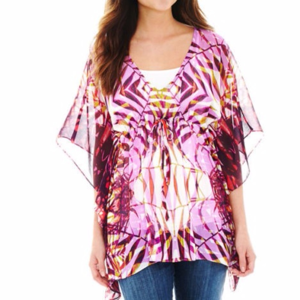 V. Fraas Palms Drawstring Tunic Swim Coverup